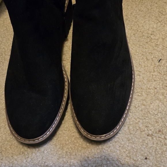 Black Microsuede Ankle Boots - Picture 3 of 6